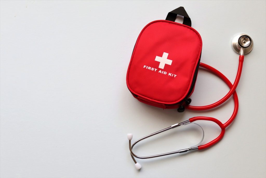 First Aid Kit on White Background
